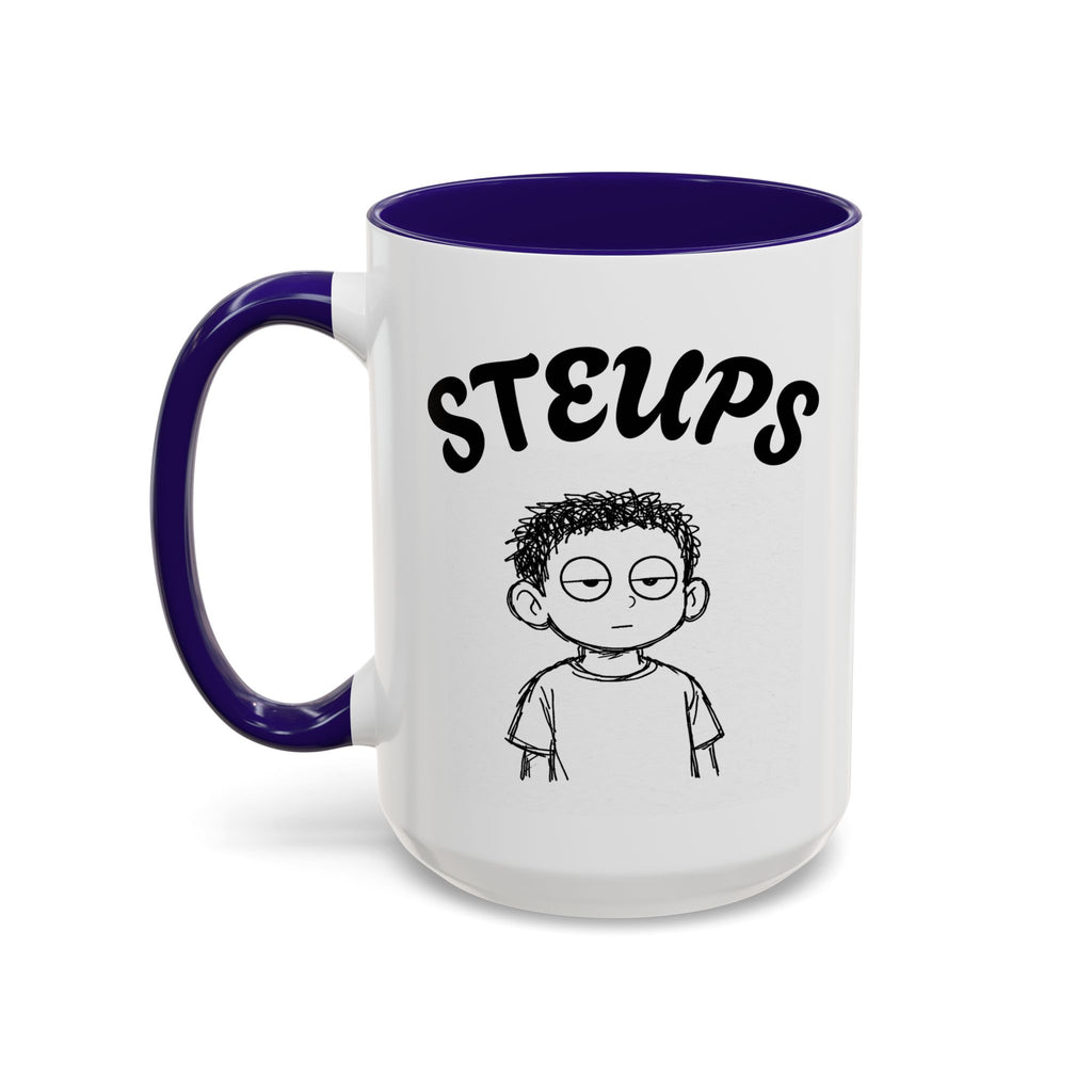 Steups Funny Cartoon Mug — Sarcastic Emoji Coffee Cup (11oz, 15oz)