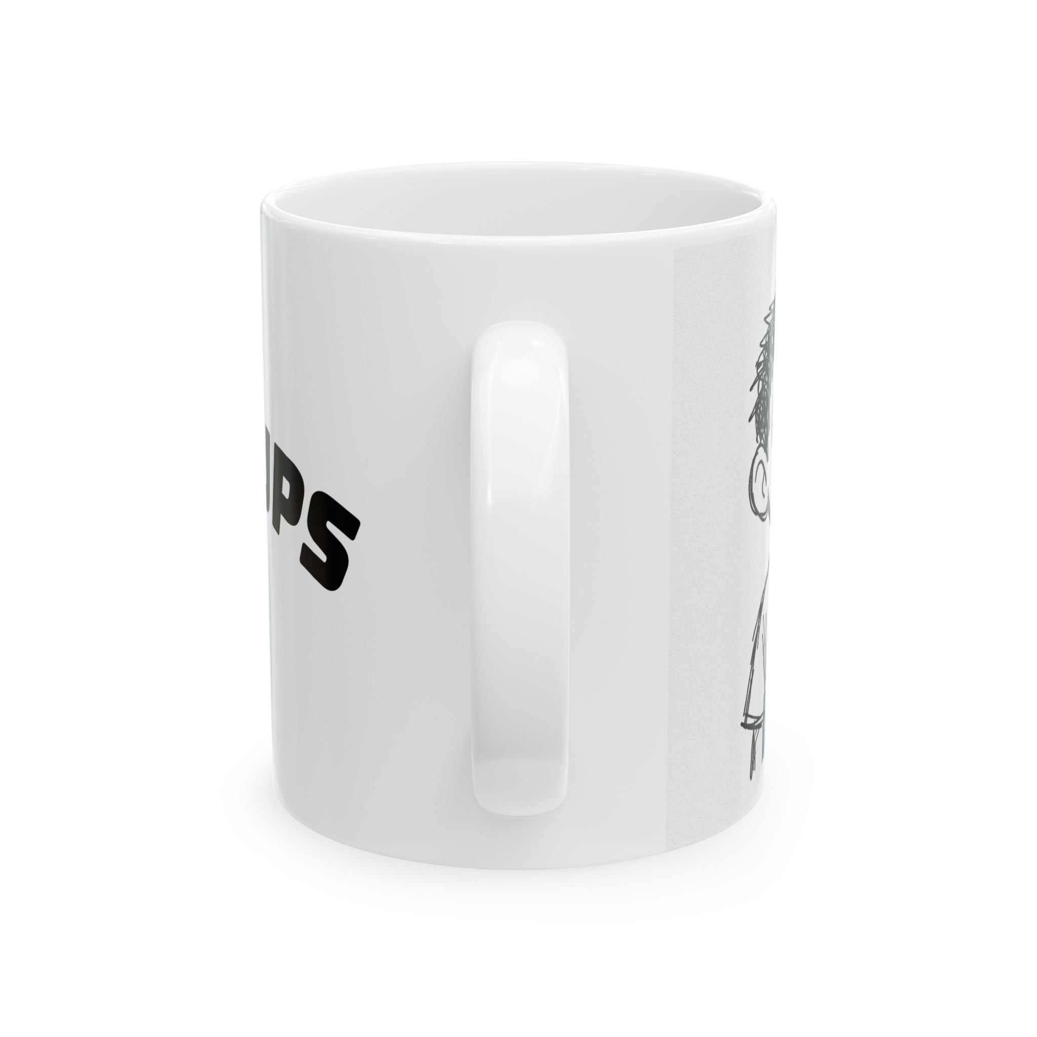 Funny Stressed Kid Cartoon Ceramic Mug — 'Stress' Coffee Cup (11oz, 15oz)