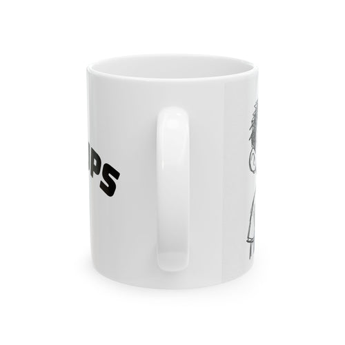 Funny Stressed Kid Cartoon Ceramic Mug — 'Stress' Coffee Cup (11oz, 15oz)