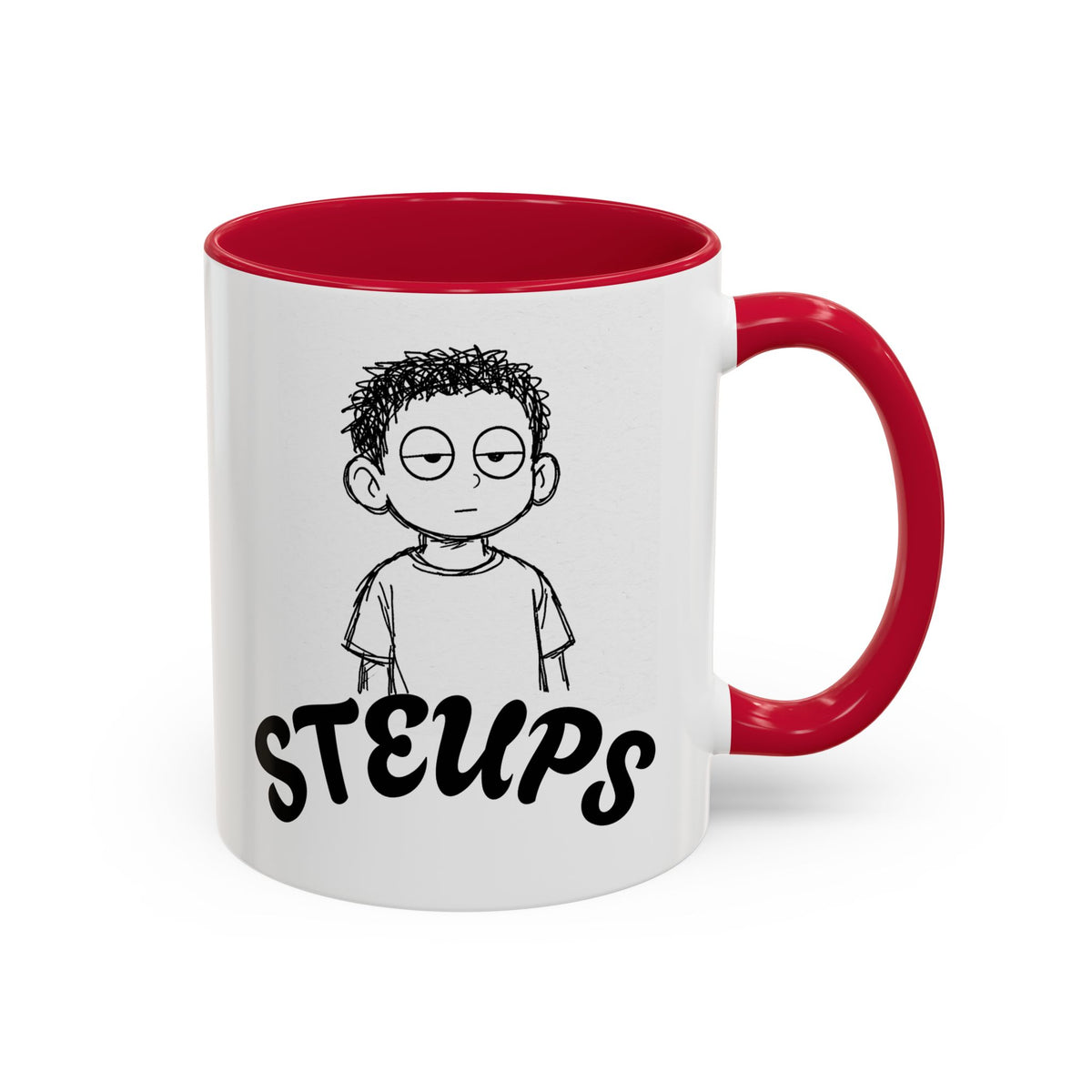 Steups Funny Cartoon Mug — Sarcastic Emoji Coffee Cup (11oz, 15oz)