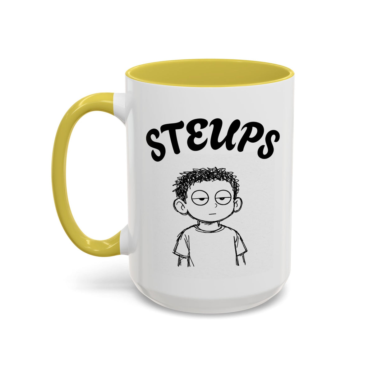 Steups Funny Cartoon Mug — Sarcastic Emoji Coffee Cup (11oz, 15oz)