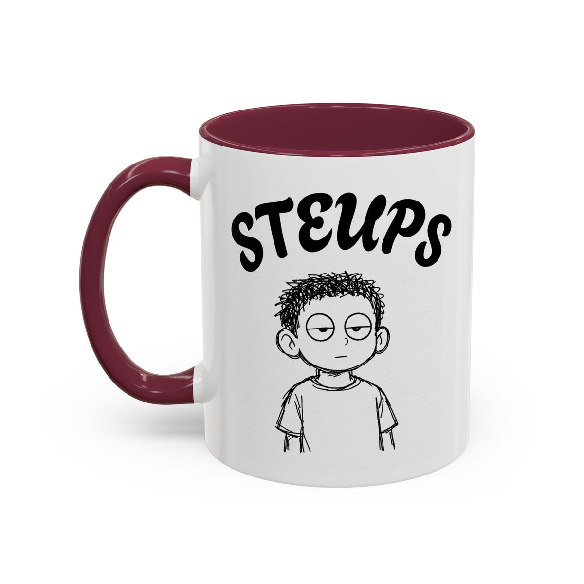 Steups Funny Cartoon Mug — Sarcastic Emoji Coffee Cup (11oz, 15oz)