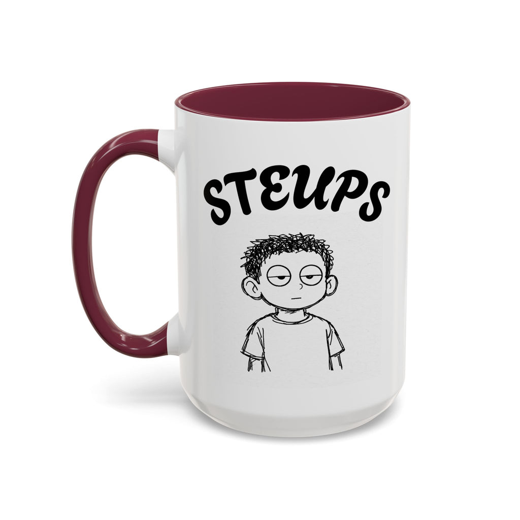 Steups Funny Cartoon Mug — Sarcastic Emoji Coffee Cup (11oz, 15oz)