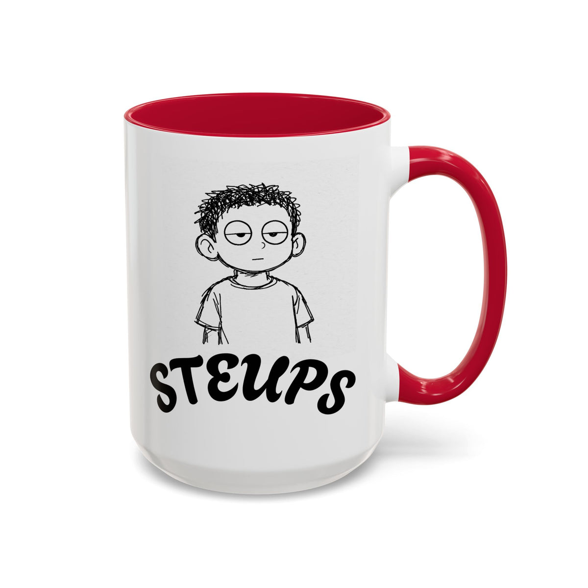 Steups Funny Cartoon Mug — Sarcastic Emoji Coffee Cup (11oz, 15oz)
