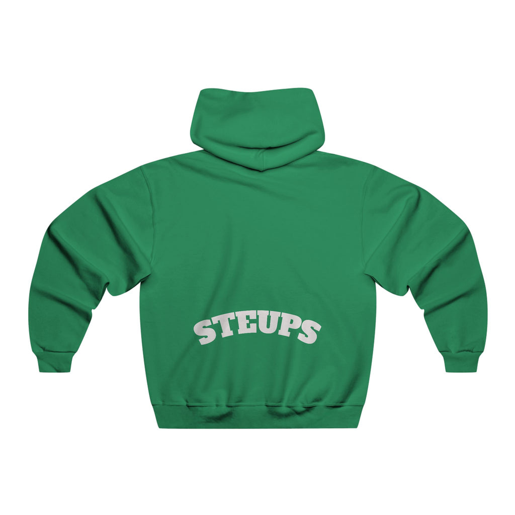 Graphic Hoodie — Minimal Cartoon Face Front with 'STEUPS' Back Print