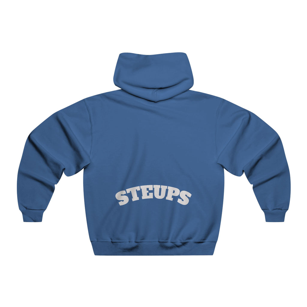 Graphic Hoodie — Minimal Cartoon Face Front with 'STEUPS' Back Print