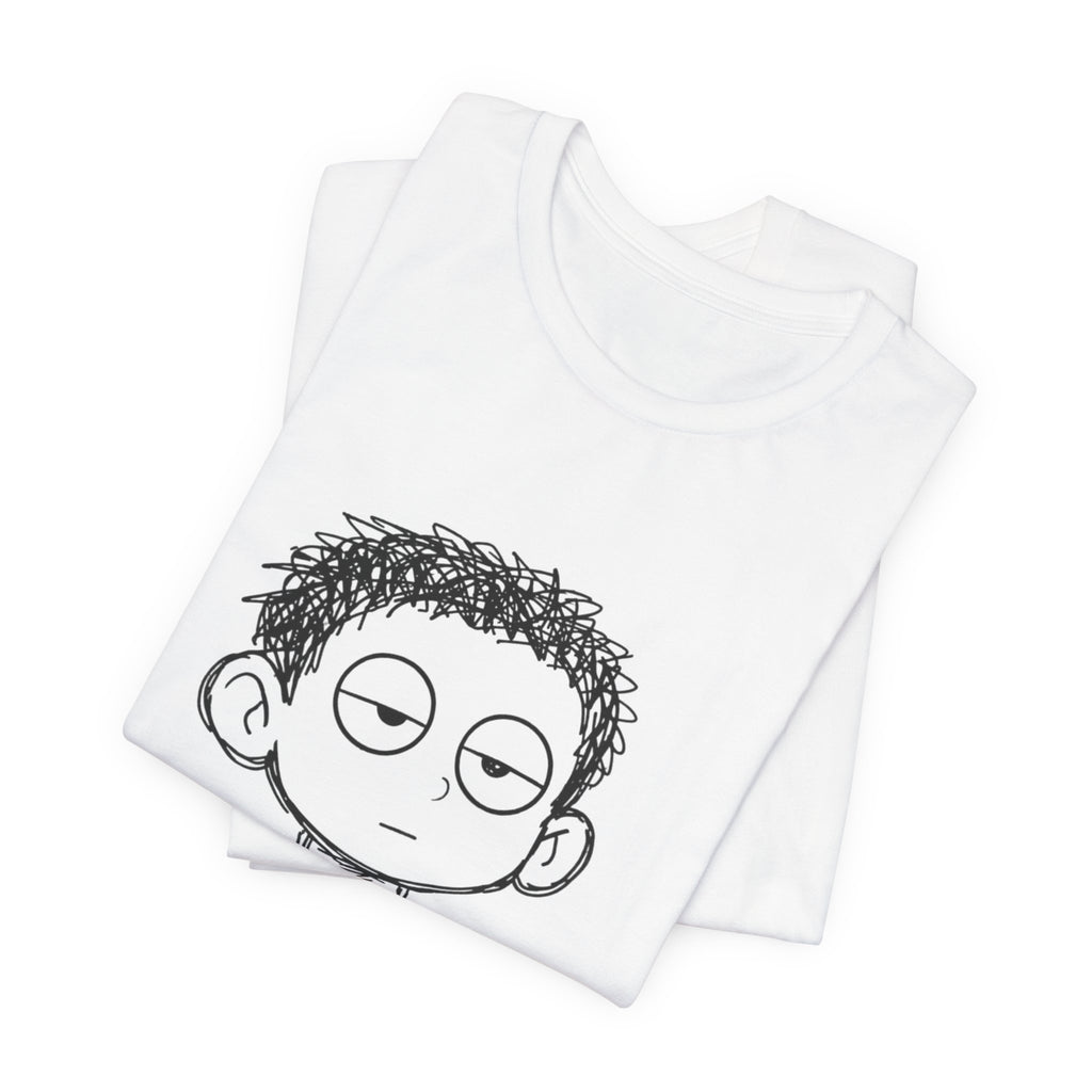 T‑Shirt — '24/7 Steups' Minimal Cartoon Face Graphic Tee