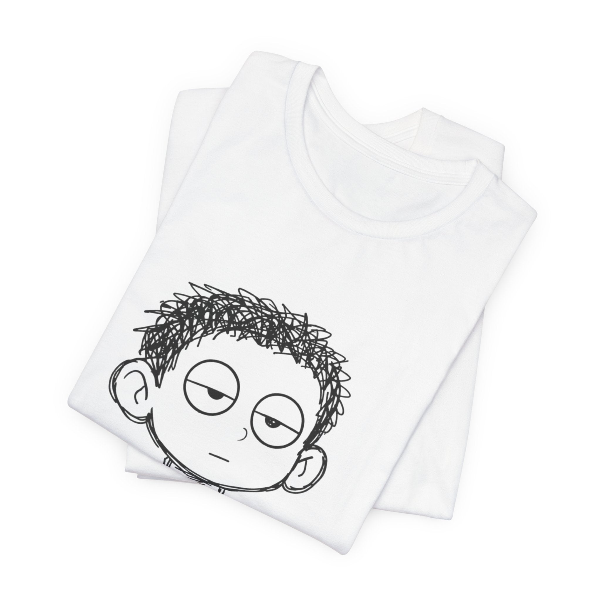T‑Shirt — '24/7 Steups' Minimal Cartoon Face Graphic Tee
