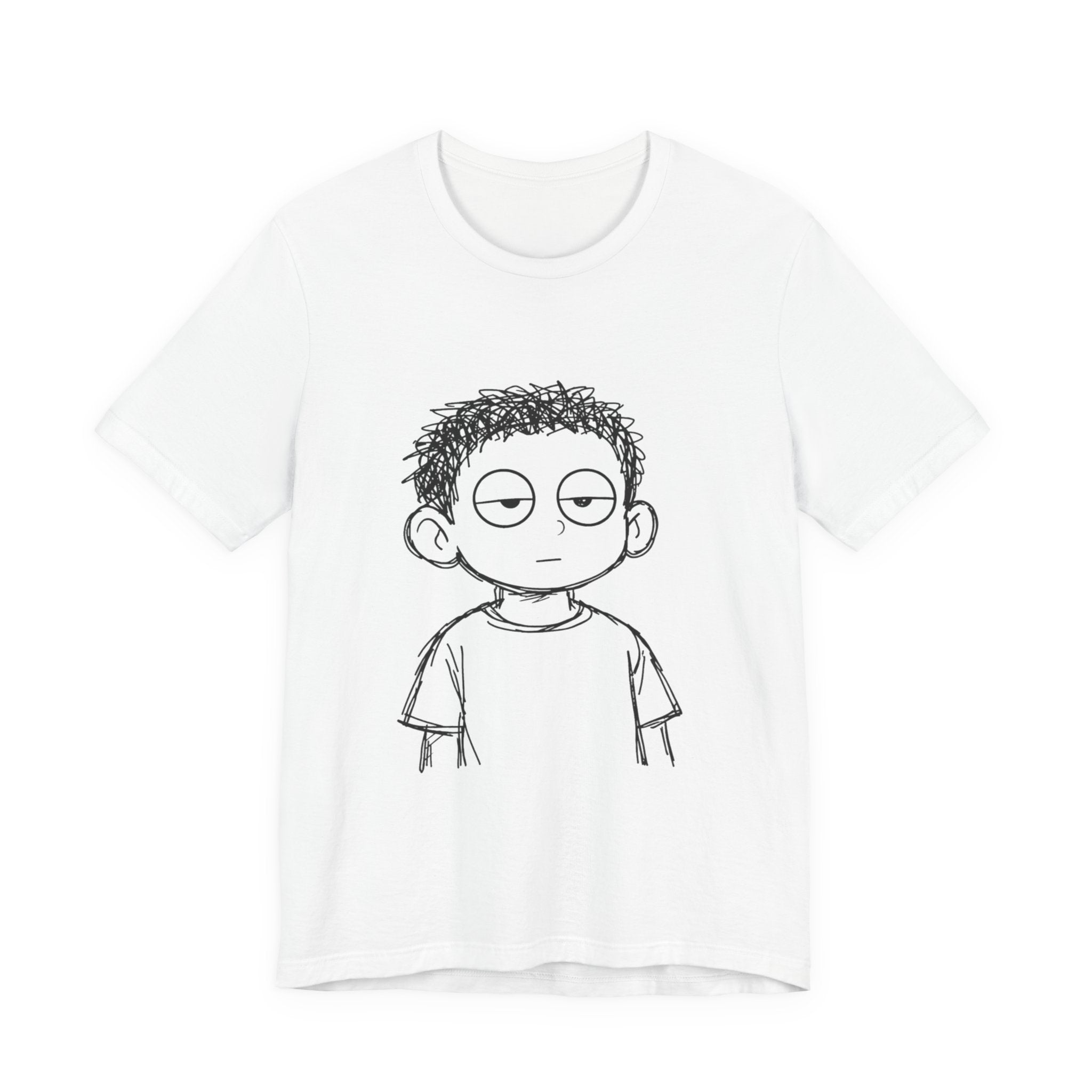 T‑Shirt — '24/7 Steups' Minimal Cartoon Face Graphic Tee