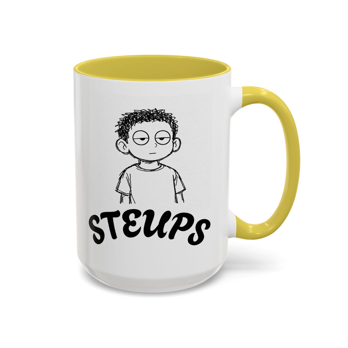 Steups Funny Cartoon Mug — Sarcastic Emoji Coffee Cup (11oz, 15oz)