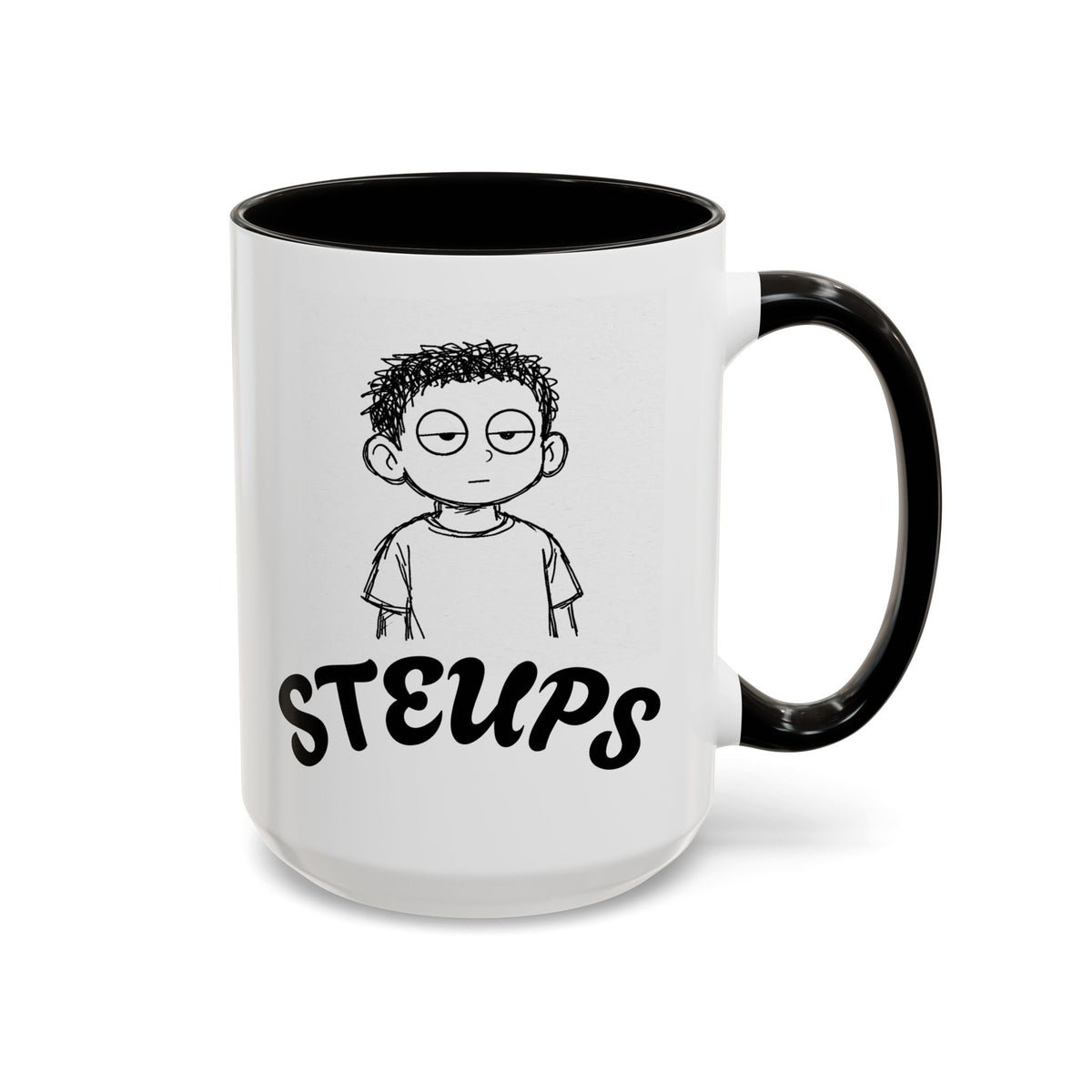 Steups Funny Cartoon Mug — Sarcastic Emoji Coffee Cup (11oz, 15oz)