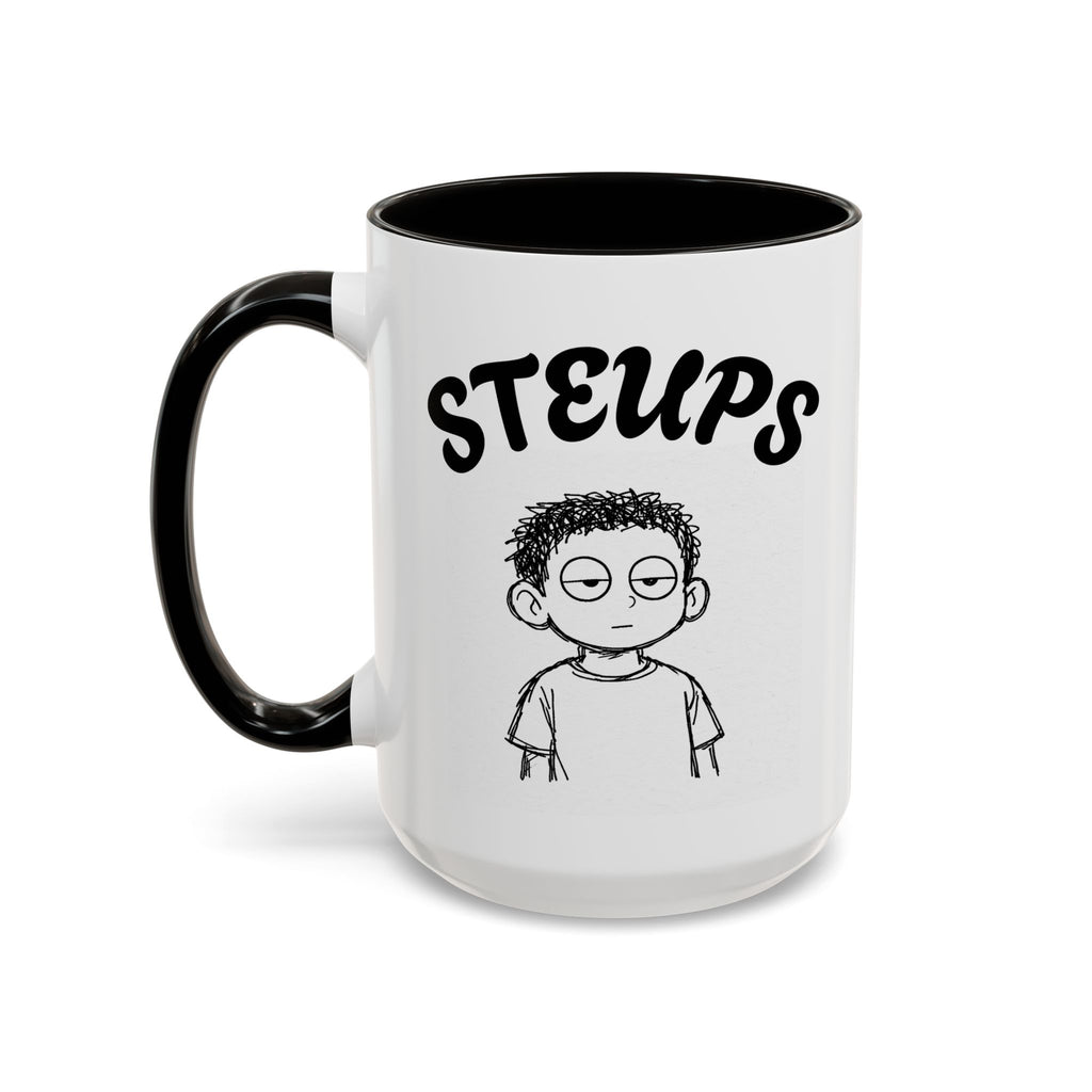 Steups Funny Cartoon Mug — Sarcastic Emoji Coffee Cup (11oz, 15oz)