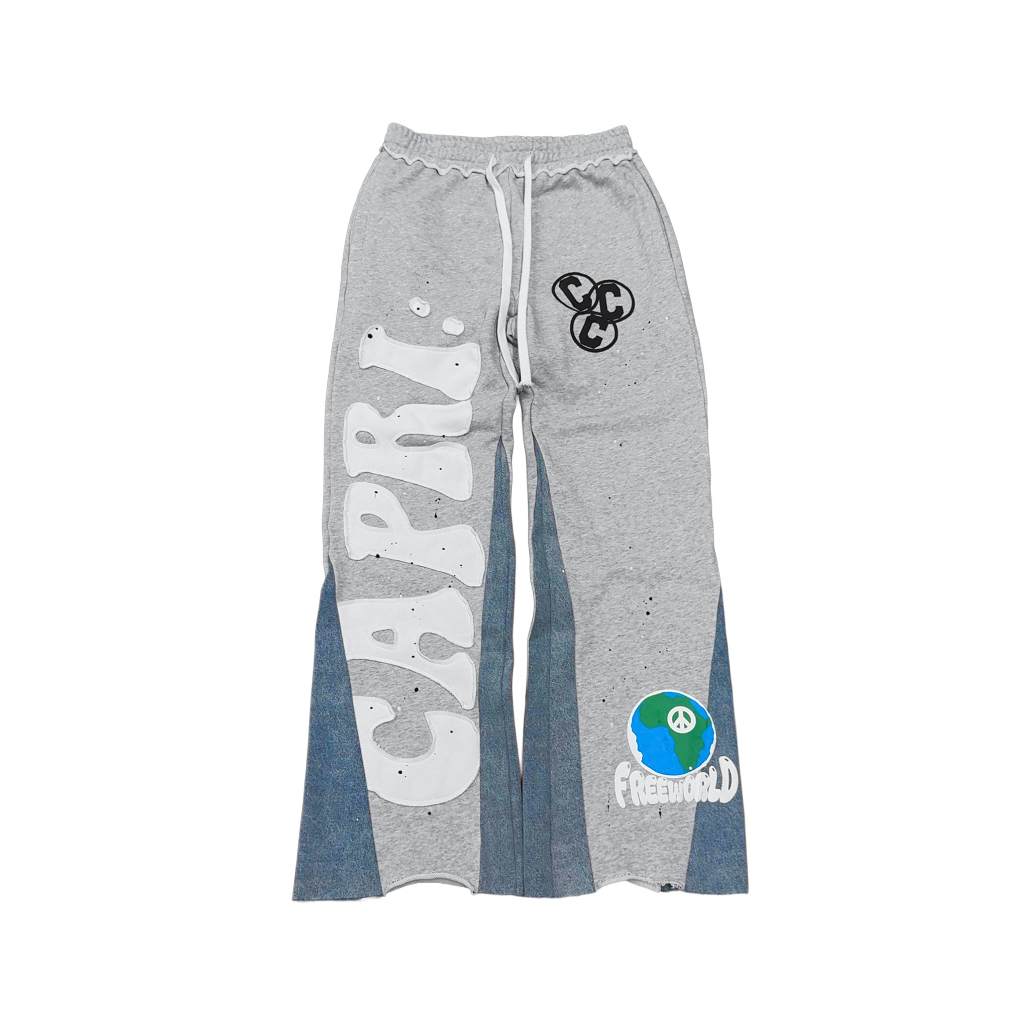 DENIM FLARED SWEATS