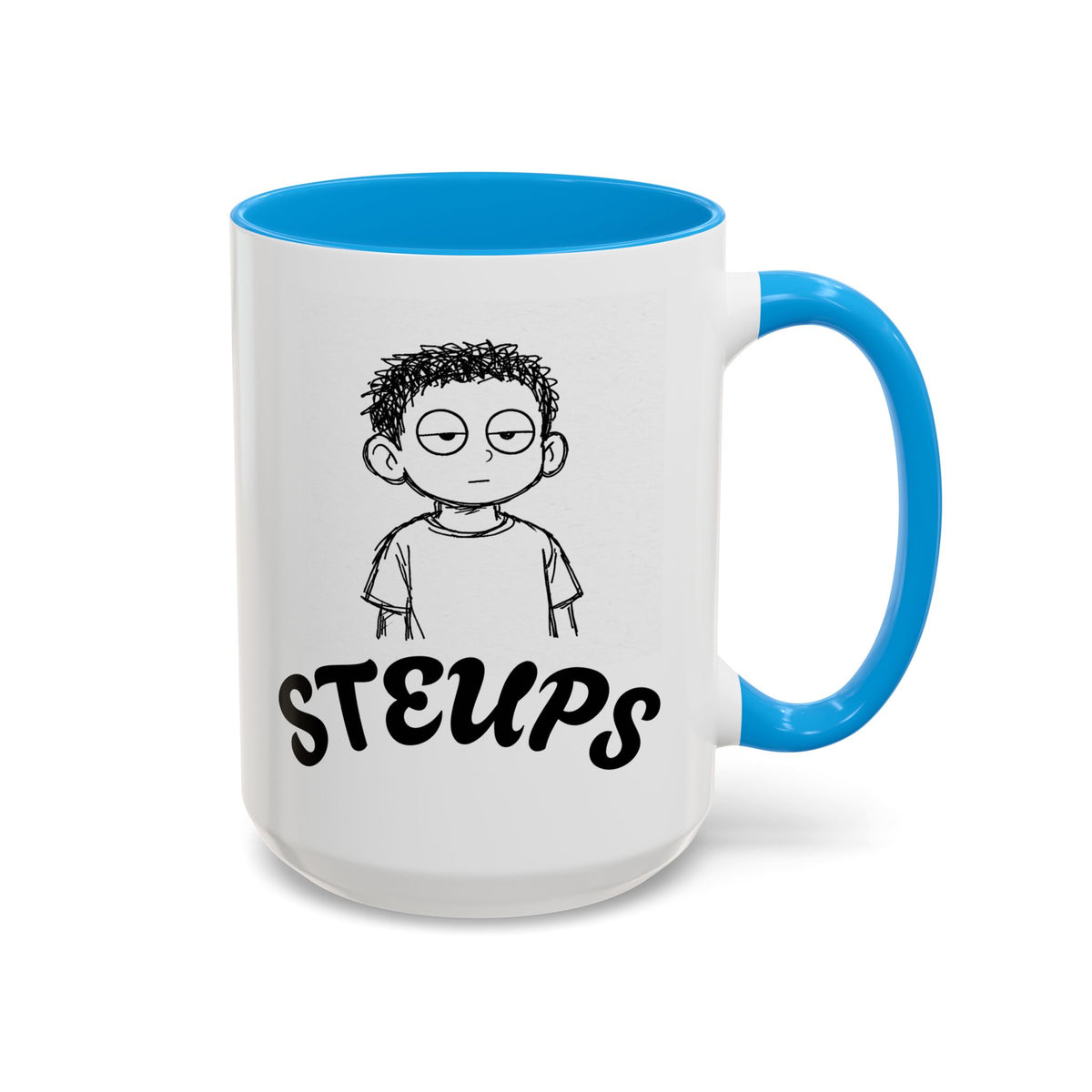Steups Funny Cartoon Mug — Sarcastic Emoji Coffee Cup (11oz, 15oz)