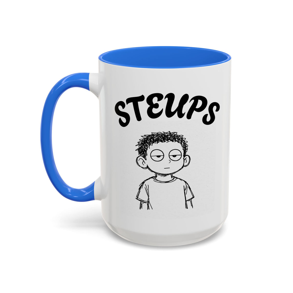 Steups Funny Cartoon Mug — Sarcastic Emoji Coffee Cup (11oz, 15oz)